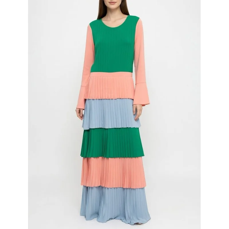 Fustan tre ngjyresh pale pale