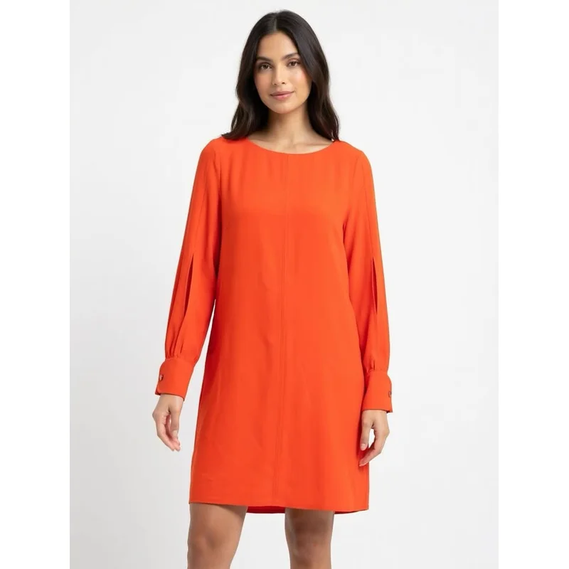 Fustan i shkurter Elisabeta Franchi portokalli