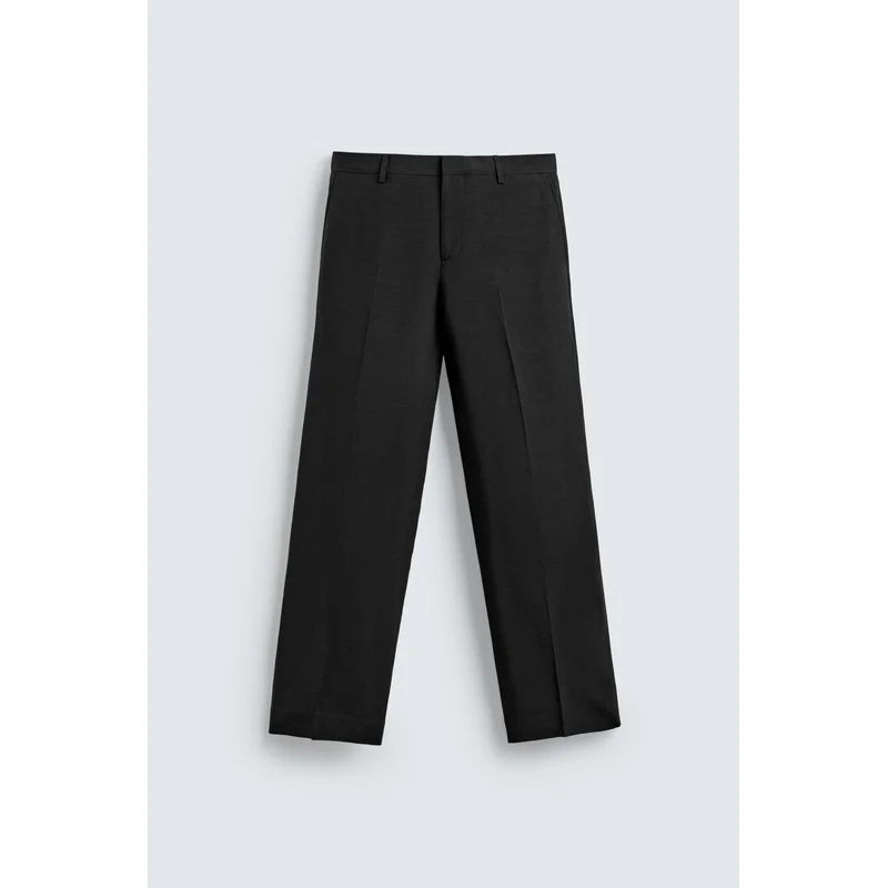 RELAXED FIT VISCOSE - LINEN SUIT TROUSERS